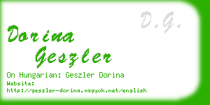 dorina geszler business card